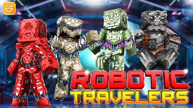 Thumbnail of the Minecraft Bedrock Marketplace product Robotic Travelers created by Giggle Block Studios.