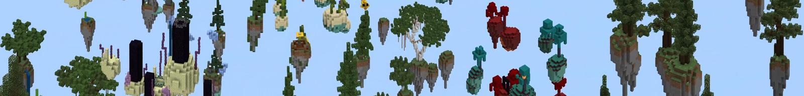 Panorama of the Minecraft Bedrock Marketplace product Sky Biomes created by Giggle Block Studios.