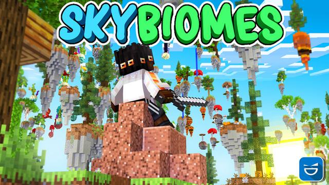 Thumbnail of the Minecraft Bedrock Marketplace product Sky Biomes created by Giggle Block Studios.