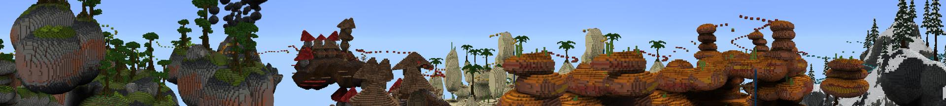 Panorama of the Minecraft Bedrock Marketplace product Sky Life Parkour created by Giggle Block Studios.