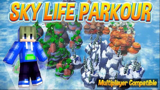 Thumbnail of the Minecraft Bedrock Marketplace product Sky Life Parkour created by Giggle Block Studios.