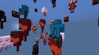 Screenshot of the Minecraft Bedrock Marketplace product Sky Mobs Nether Edition created by Giggle Block Studios.