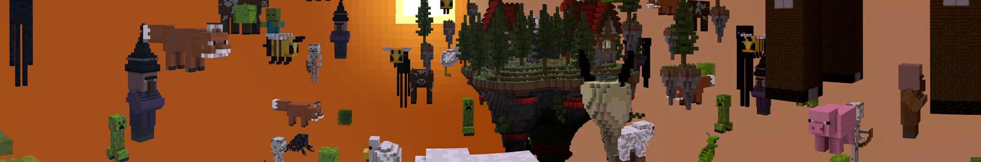 Panorama of the Minecraft Bedrock Marketplace product Sky Mobs created by Giggle Block Studios.