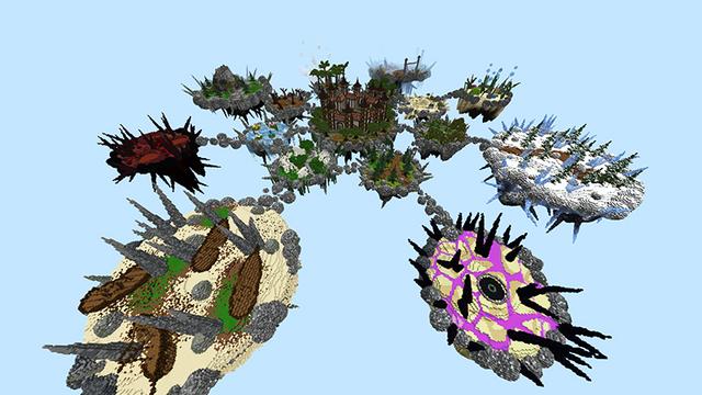 Screenshot of the Minecraft Bedrock Marketplace product Skyblock Mayhem created by Giggle Block Studios.