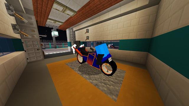 Screenshot of the Minecraft Bedrock Marketplace product Space Racers created by Giggle Block Studios.