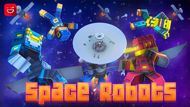 Thumbnail of the Minecraft Bedrock Marketplace product Space Robots created by Giggle Block Studios.