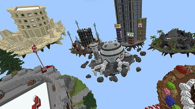 Screenshot of the Minecraft Bedrock Marketplace product Spleef Wars: Sky Islands created by Giggle Block Studios.
