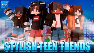 Thumbnail of the Minecraft Bedrock Marketplace product Stylish Teen Trends created by Giggle Block Studios.