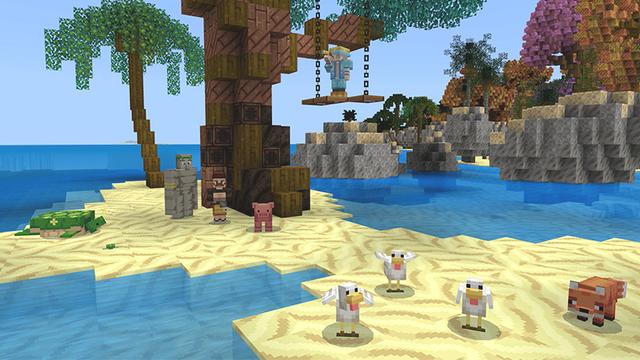 Screenshot of the Minecraft Bedrock Marketplace product Summer Fun Texture Pack created by Giggle Block Studios.