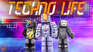 Thumbnail of the Minecraft Bedrock Marketplace product Techno Life created by Giggle Block Studios.