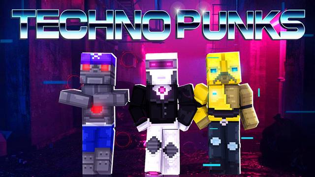 Thumbnail of the Minecraft Bedrock Marketplace product Techno Punks created by Giggle Block Studios.