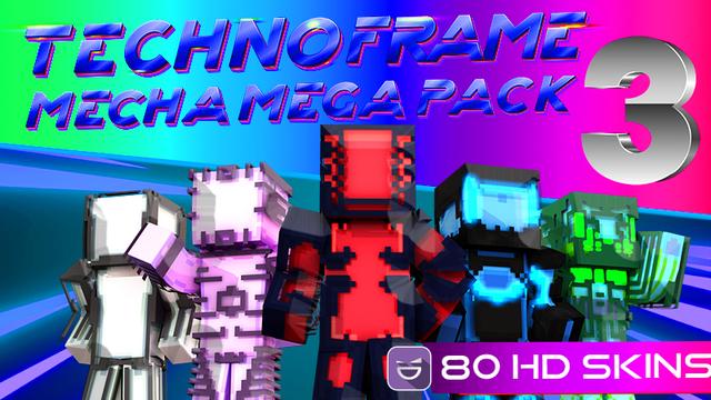 Thumbnail of the Minecraft Bedrock Marketplace product Technoframe Mecha Mega Pack 3 created by Giggle Block Studios.
