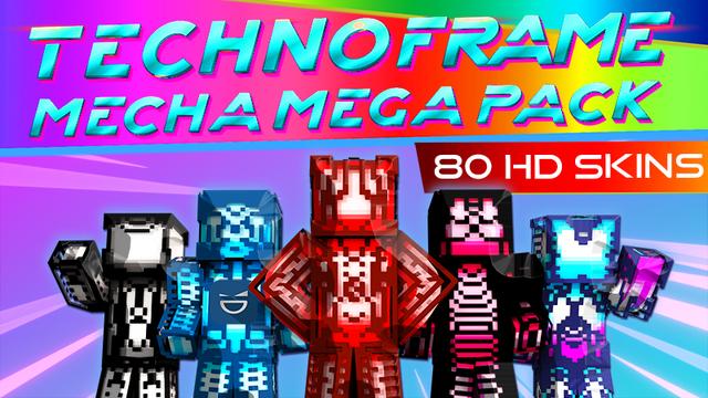 Thumbnail of the Minecraft Bedrock Marketplace product Technoframe Mecha Mega Pack created by Giggle Block Studios.