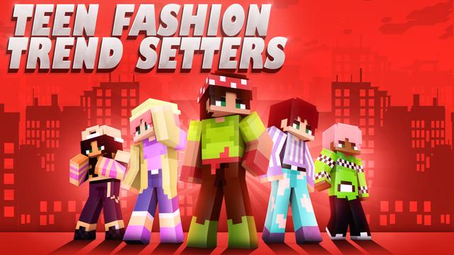 Thumbnail of the Minecraft Bedrock Marketplace product Teen Fashion Trend Setters created by Giggle Block Studios.