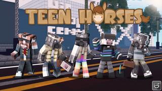 Thumbnail of the Minecraft Bedrock Marketplace product Teen Horses created by Giggle Block Studios.