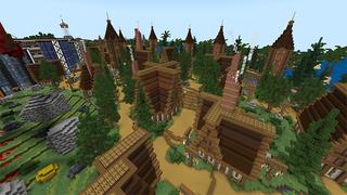 Screenshot of the Minecraft Bedrock Marketplace product Time Free City created by Giggle Block Studios.