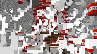 Screenshot of the Minecraft Bedrock Marketplace product TNT EXPERIMENTS created by Giggle Block Studios.