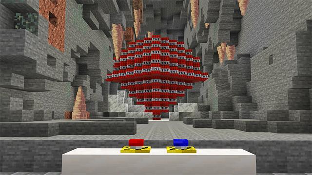 Screenshot of the Minecraft Bedrock Marketplace product TNT EXPERIMENTS created by Giggle Block Studios.
