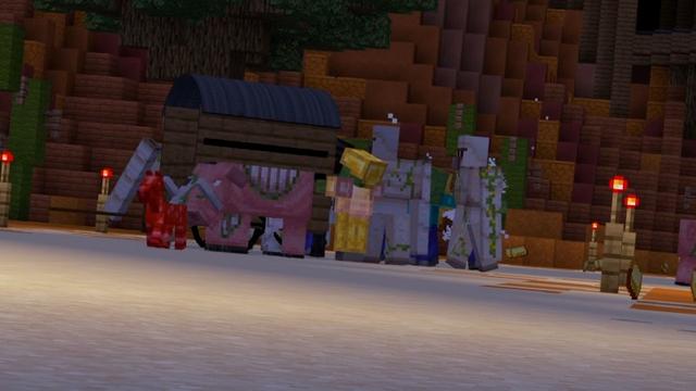 Screenshot of the Minecraft Bedrock Marketplace product Treasure Defender created by Giggle Block Studios.