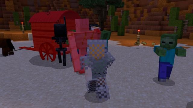 Screenshot of the Minecraft Bedrock Marketplace product Treasure Defender created by Giggle Block Studios.