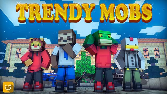 Thumbnail of the Minecraft Bedrock Marketplace product Trendy Mobs created by Giggle Block Studios.
