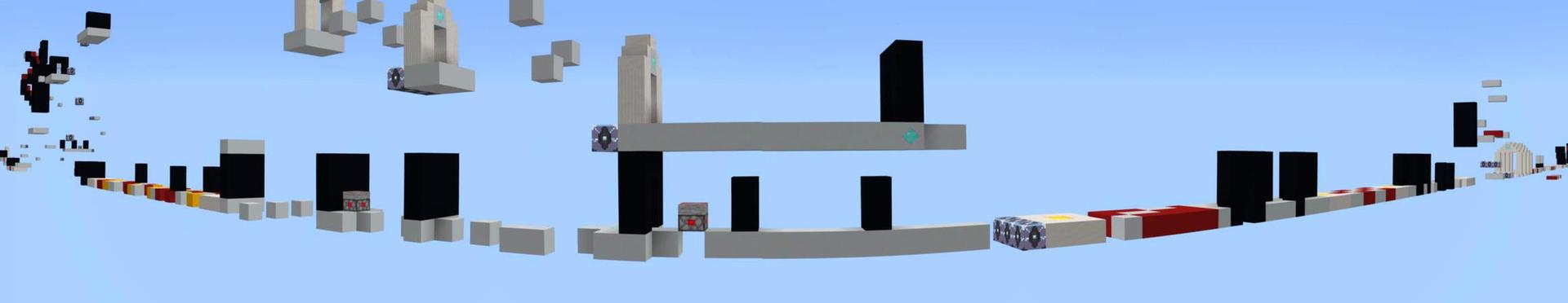 Panorama of the Minecraft Bedrock Marketplace product Troll Parkour created by Giggle Block Studios.