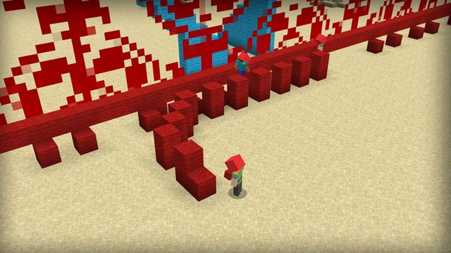 Screenshot of the Minecraft Bedrock Marketplace product Turf Wars+ created by Giggle Block Studios.