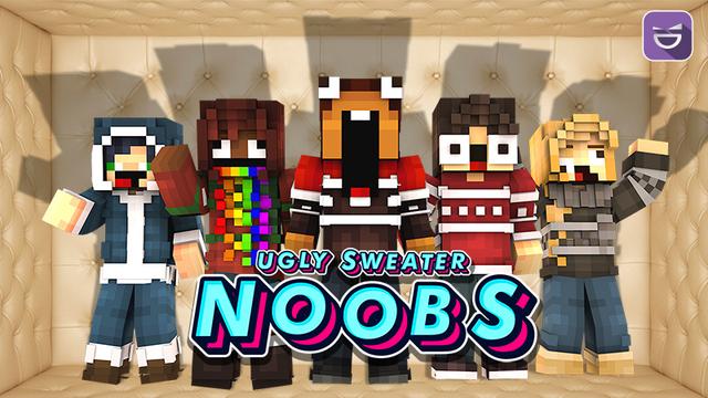 Thumbnail of the Minecraft Bedrock Marketplace product Ugly Sweater Noobs created by Giggle Block Studios.