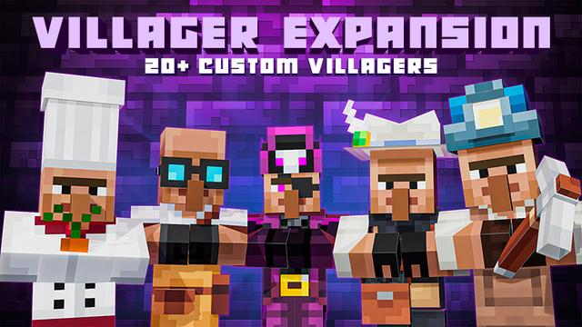 Thumbnail of the Minecraft Bedrock Marketplace product Villager Expansion created by Giggle Block Studios.
