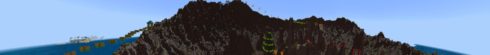 Panorama of the Minecraft Bedrock Marketplace product Volcano Parkour created by Giggle Block Studios.