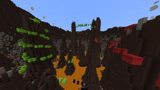 Screenshot of the Minecraft Bedrock Marketplace product Volcano Parkour created by Giggle Block Studios.