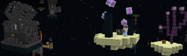 Panorama of the Minecraft Bedrock Marketplace product Warden Skyblock created by Giggle Block Studios.