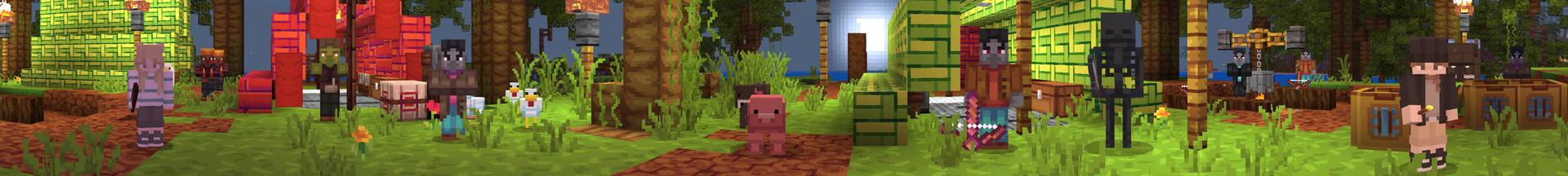 Panorama of the Minecraft Bedrock Marketplace product Wooden Texture Pack created by Giggle Block Studios.