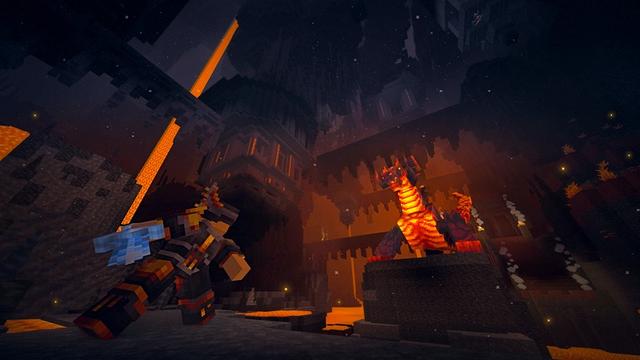 Screenshot of the Minecraft Bedrock Marketplace product CAVES: Fire & Ice created by Glorious Studios.