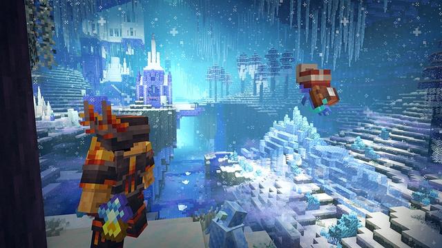 Screenshot of the Minecraft Bedrock Marketplace product CAVES: Fire & Ice created by Glorious Studios.