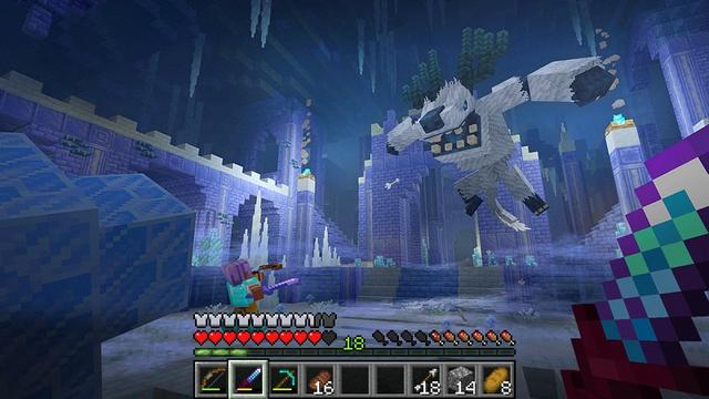 Screenshot of the Minecraft Bedrock Marketplace product CAVES: Fire & Ice created by Glorious Studios.