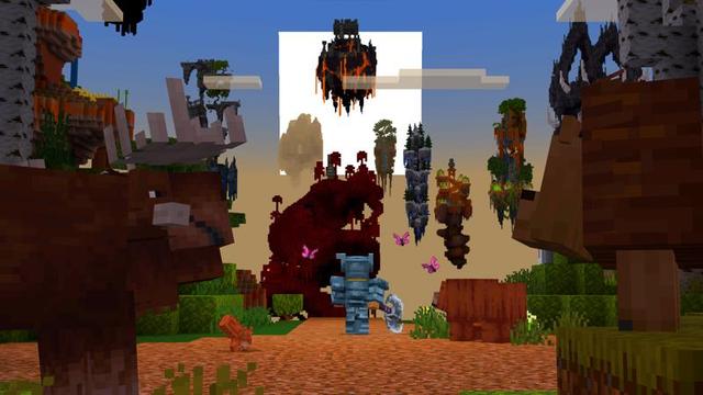 Screenshot of the Minecraft Bedrock Marketplace product Infinity Skyblock created by Glorious Studios.