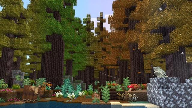 Screenshot of the Minecraft Bedrock Marketplace product SEASONS Add-On: Biomes, Animals & More! created by Glorious Studios.