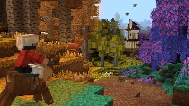 Screenshot of the Minecraft Bedrock Marketplace product SEASONS Add-On: Biomes, Animals & More! created by Glorious Studios.