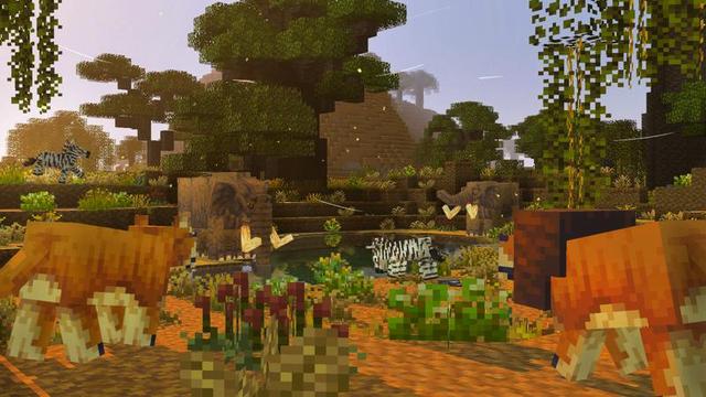 Screenshot of the Minecraft Bedrock Marketplace product SEASONS Add-On: Biomes, Animals & More! created by Glorious Studios.