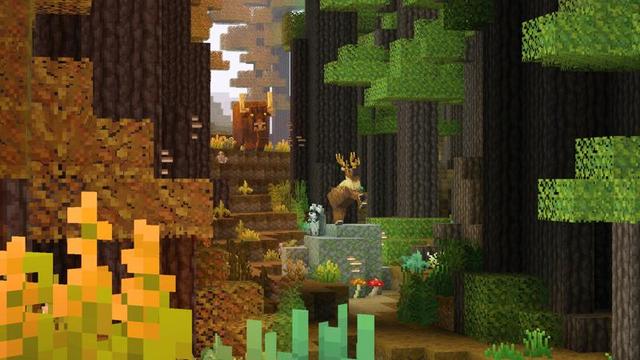 Screenshot of the Minecraft Bedrock Marketplace product SEASONS Add-On: Biomes, Animals & More! created by Glorious Studios.