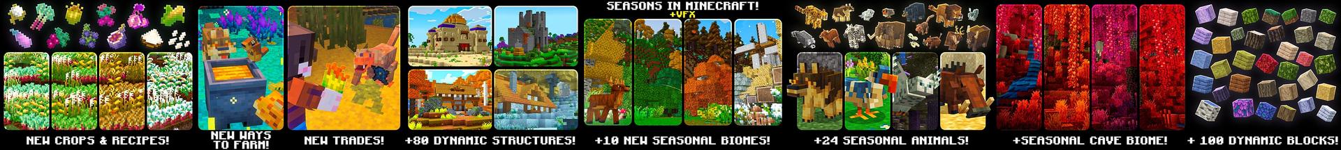Panorama of the Minecraft Bedrock Marketplace product SEASONS Add-On created by Glorious Studios.