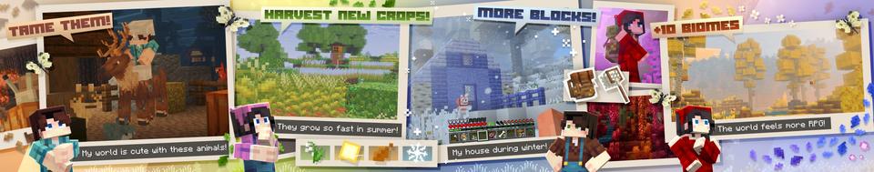 Panorama of the Minecraft Bedrock Marketplace product SEASONS Add-On created by Glorious Studios.