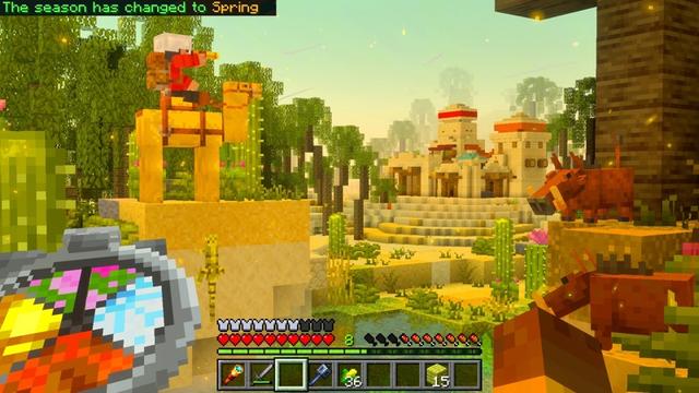 Screenshot of the Minecraft Bedrock Marketplace product SEASONS Add-On created by Glorious Studios.