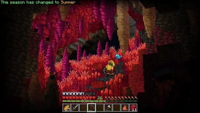 Screenshot of the Minecraft Bedrock Marketplace product SEASONS Add-On created by Glorious Studios.