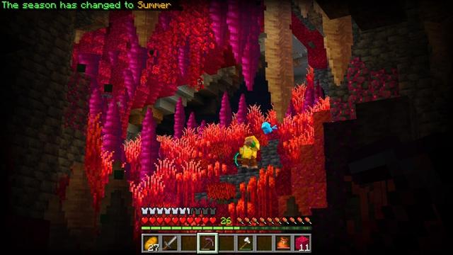 Screenshot of the Minecraft Bedrock Marketplace product SEASONS Add-On created by Glorious Studios.