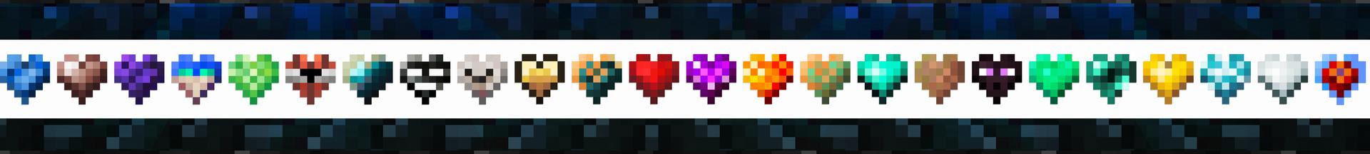 Panorama of the Minecraft Bedrock Marketplace product Custom Hearts created by Glowfischdesigns.