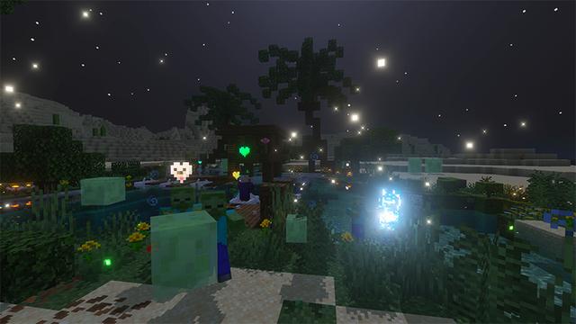 Screenshot of the Minecraft Bedrock Marketplace product Custom Hearts created by Glowfischdesigns.