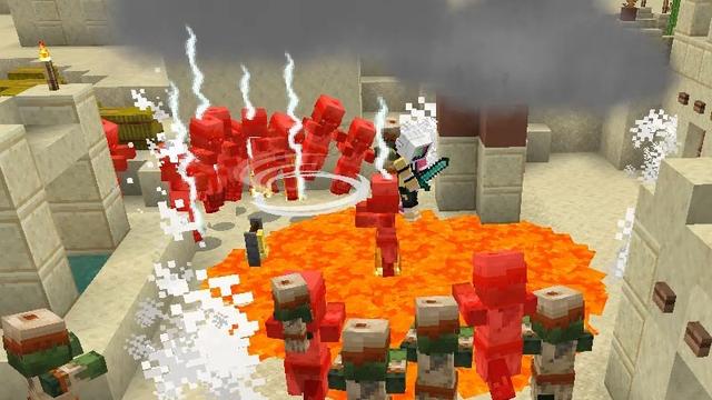 Screenshot of the Minecraft Bedrock Marketplace product Custom Hearts created by Glowfischdesigns.