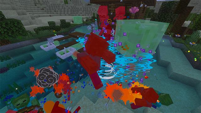 Screenshot of the Minecraft Bedrock Marketplace product Custom Hearts created by Glowfischdesigns.